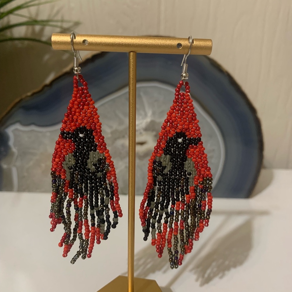 Hand made Native American/ boho style Beaded Earrings